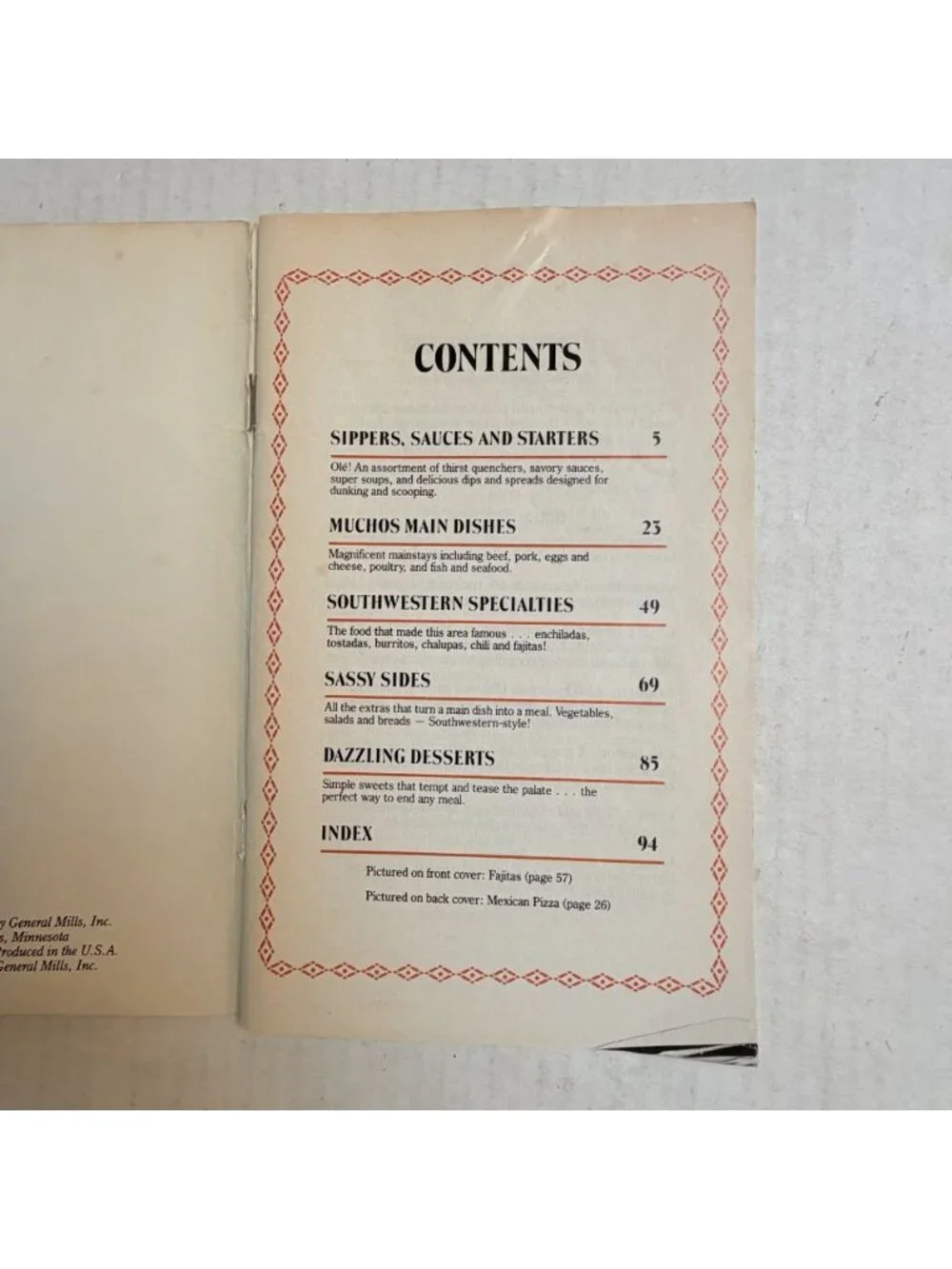Betty Crocker Sizzling Southwest Recipes Vintage 1988